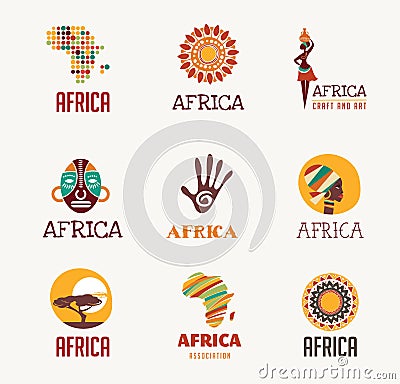 Africa, Safari icons and element set Vector Illustration