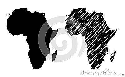 Africa silhouette Vector Illustration