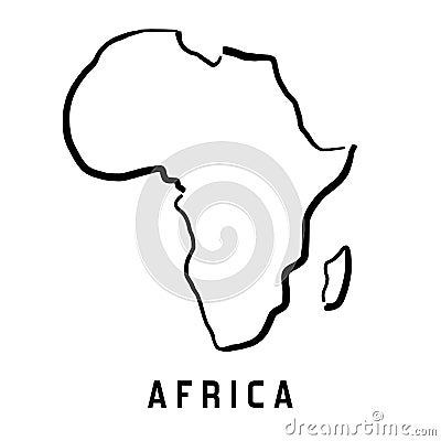 Africa simple map Vector Illustration