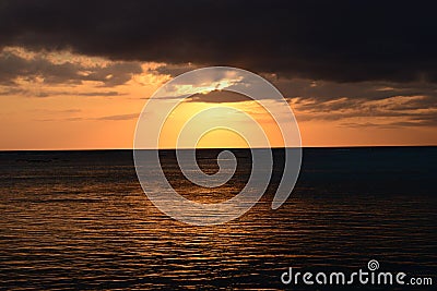 Africa,sunset in Mont Choisy in Mauritius Stock Photo