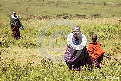 Africa, Tanzania - March 2016 : Masai children Editorial Stock Photo
