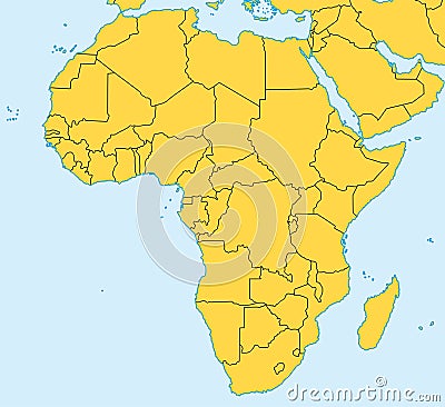 Africa vector map Stock Photo