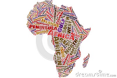 Africa word cloud Stock Photo