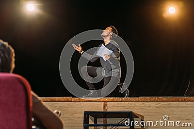 American actor on casting with theater Stock Photo