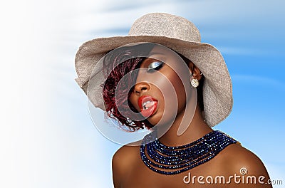 African american beauty woman Stock Photo