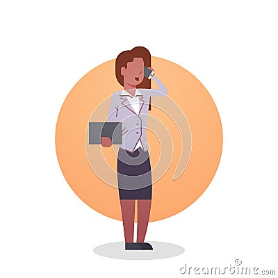 African American Business Woman Icon Lady Secretary Occupation Vector Illustration