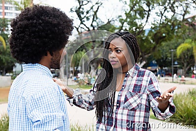 African american couple with relationship difficulties Stock Photo
