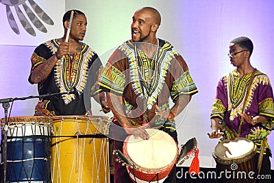 African American Drummers Editorial Stock Photo