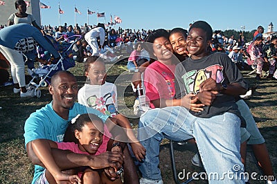 African American family at event Editorial Stock Photo