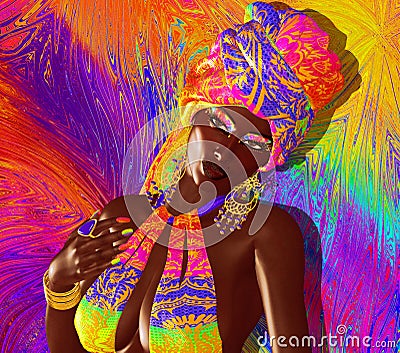 African Queen, Fashion Beauty. Stock Photo