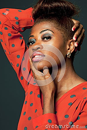African-american fashion model. Stock Photo