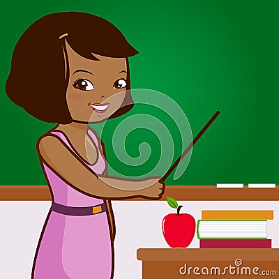 Teacher in the classroom. Vector Illustration Vector Illustration