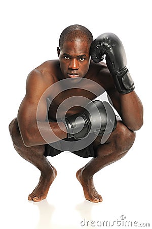 African American Fighter Stock Photo