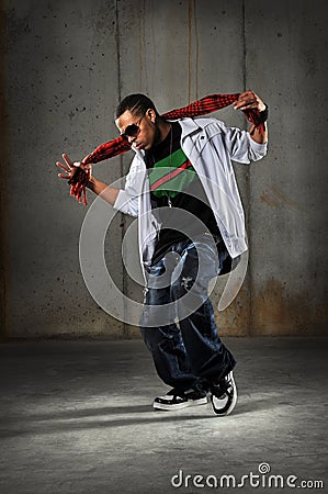 African American Hip Hop Dancer Stock Photo