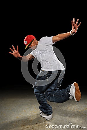 African American Hip Hop Dancer Stock Photo