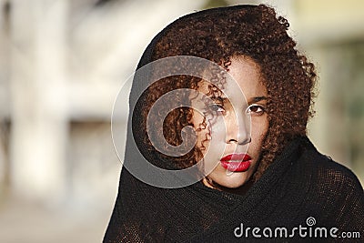 African-American in a lifestyle fashion Stock Photo