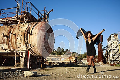 African-American in a lifestyle fashion Stock Photo