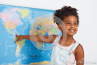 African american preschool girl Stock Photo