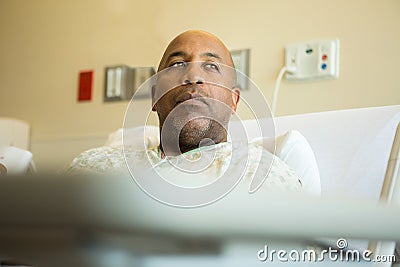 African American man in the hospital. Stock Photo