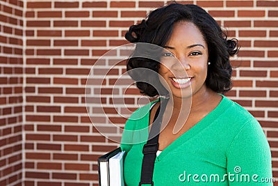 African American Student at college. Stock Photo