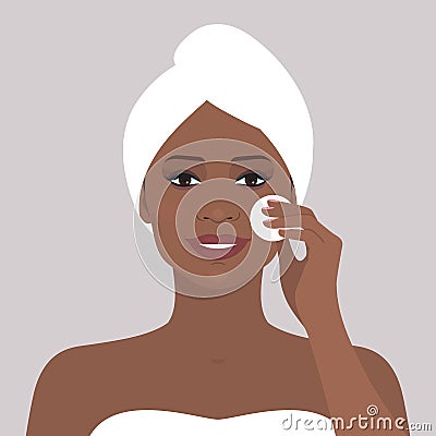 African american woman Cartoon Illustration