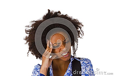 African american woman feels sick Stock Photo