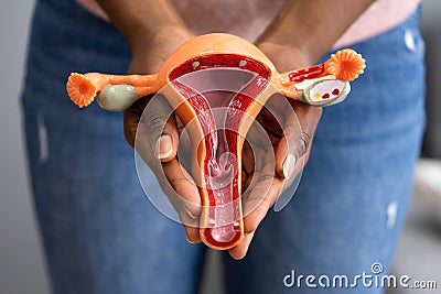 African American Woman Pregnancy Stock Photo