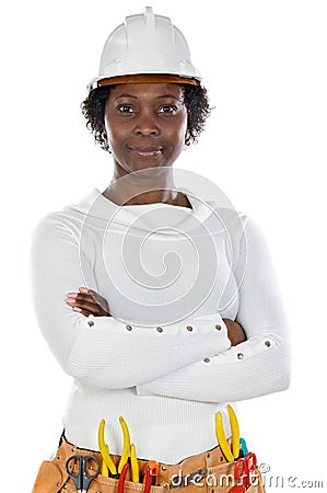 African american woman worker Stock Photo