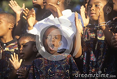 African-American youth choir, Editorial Stock Photo