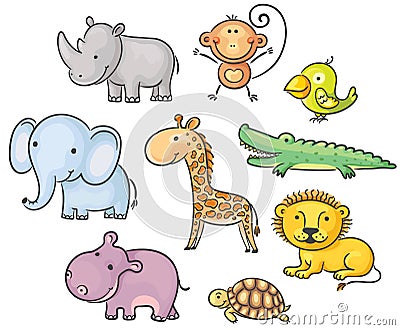 African animals Vector Illustration