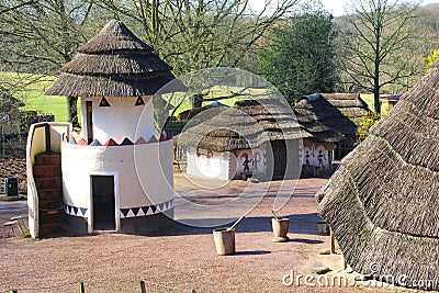 African architecture in the Africa Museum, Berg en Dal, Groesbeek, Nijmegen, Netherlands Editorial Stock Photo