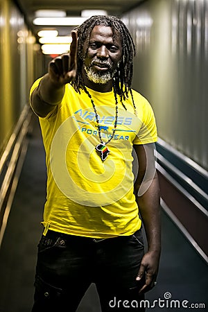 African Artist Tiken Jah Fakoly from Cote d`Ivoire posing for a photo Editorial Stock Photo