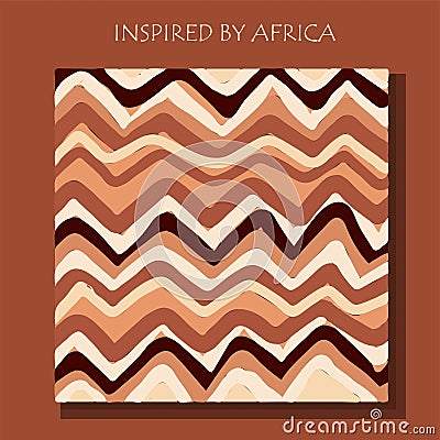 African background, flyer with tribal traditional pattern Vector Illustration