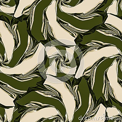 African based twirl flower type seamless pattern Stock Photo