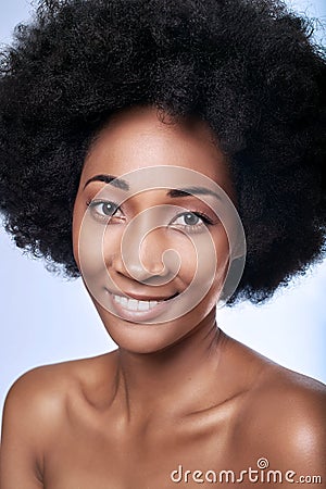 African black model flawless skin Stock Photo