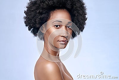 African black model flawless skin Stock Photo