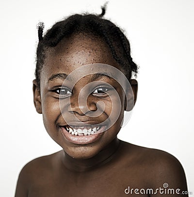 African boy smiling happiness portrait shoot Stock Photo