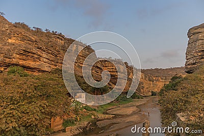 African canyons with river. Sumbe. Angola. Stock Photo