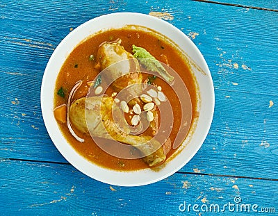 African Chicken Peanut Stew Stock Photo