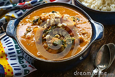 African Chicken Peanut Stew Stock Photo