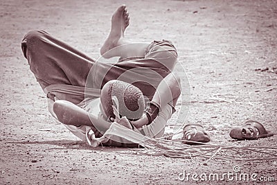 African childhood play Editorial Stock Photo