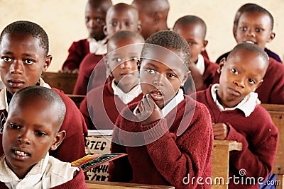 African Children at School, Tanzania Editorial Stock Photo