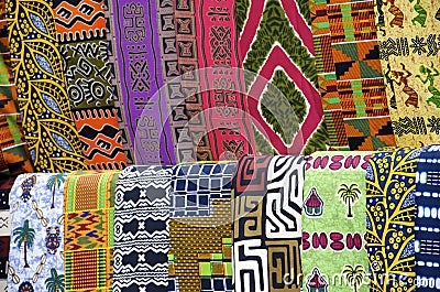 African Cloth Patterns Stock Photo