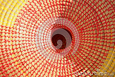 African conical shape colorful hat texture macro Stock Photo