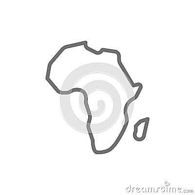 African continent, Africa line icon. Vector Illustration