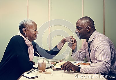 African couple on a date Stock Photo