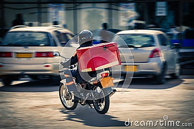 African delivery man Stock Photo