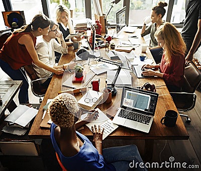 African Descent Brainstorming Working Workplace Concept Stock Photo