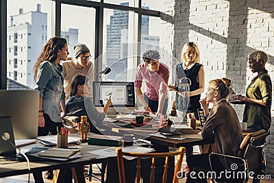 African Descent Brainstorming Working Workplace Concept Stock Photo