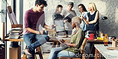 African Descent Brainstorming Working Workplace Concept Stock Photo